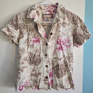 Jamaica Bay Caribbean Floral Button-up Size SP